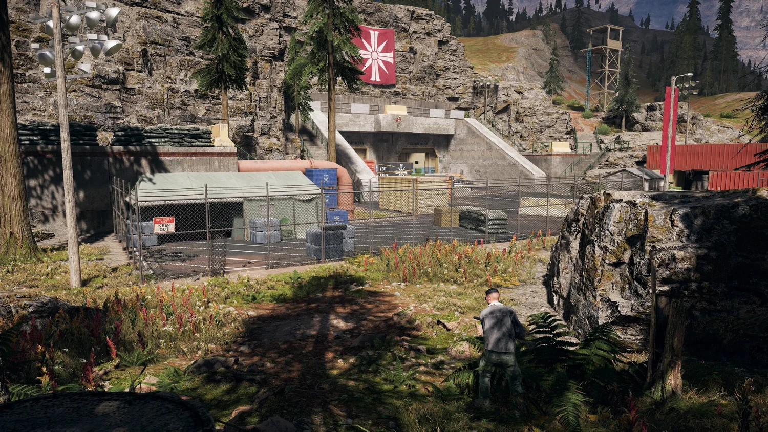 Casualties of War: A screenshot of the exterior.